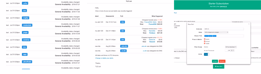 Alerts on our legacy subscription
